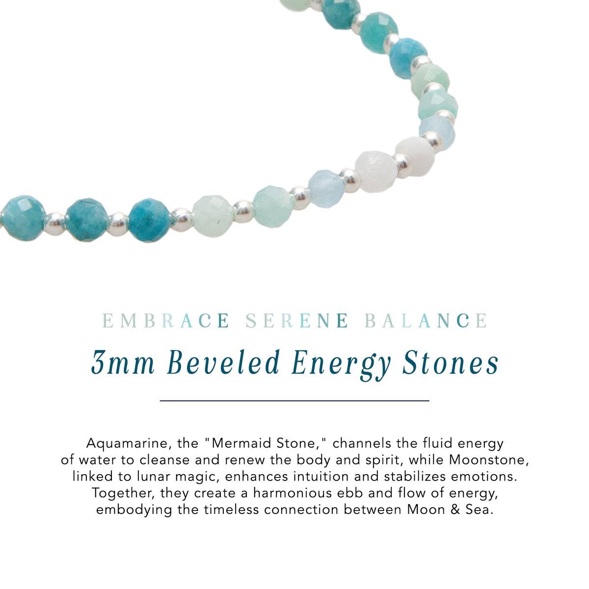 Moon & Sea 3mm Healing Bracelet