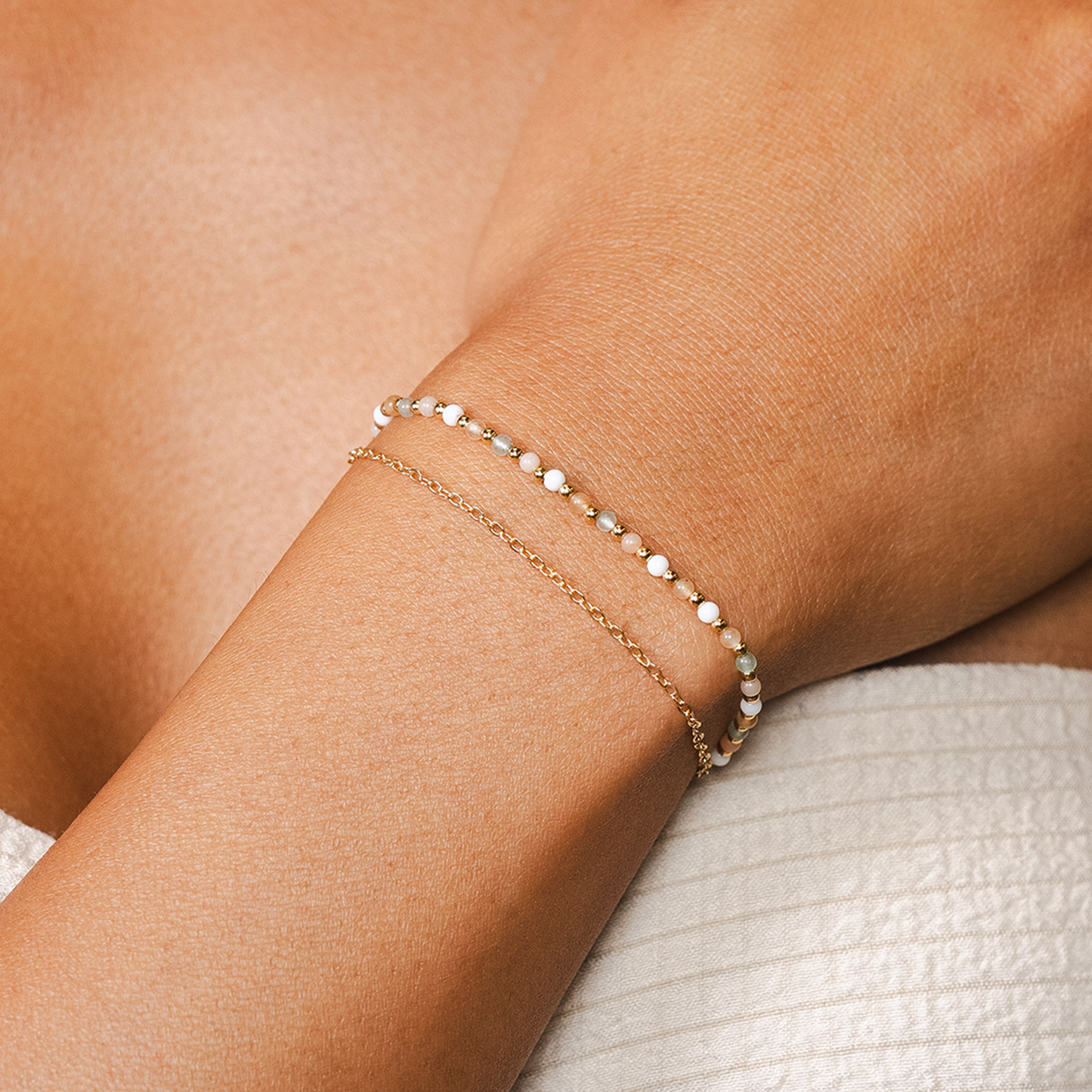 Good Fortune + Growth 2mm Layered Healing Bracelet