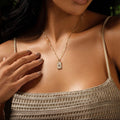 Passionate Devotion - White Enamel Scorpio Card Necklace 3