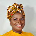 Duma Mbili African Print Bonnet wrap 4