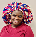 Duma Mbili XL Silk Lined African Print Bonnet 1