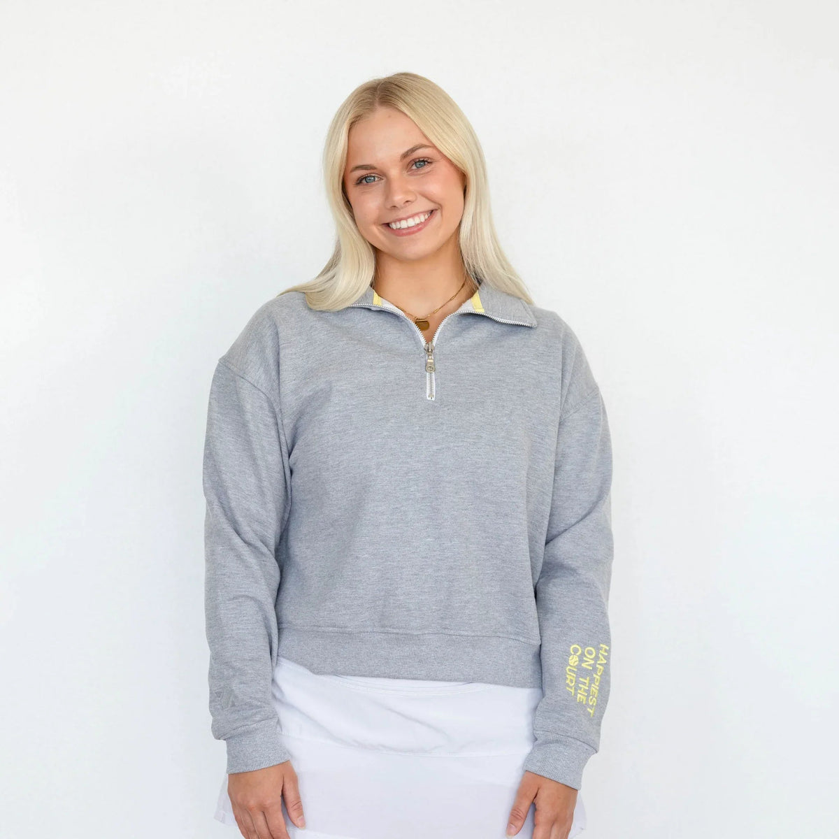 Happiest on the Court® Quarter Zip Tennis Sweatshirt