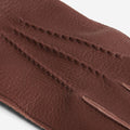 Vittoria (brown) - Italian gloves made of American deerskin leather with cashmere lining 5