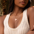 Harmonious Emotions Mother Of Pearl Heart Evil Eye Necklace 6