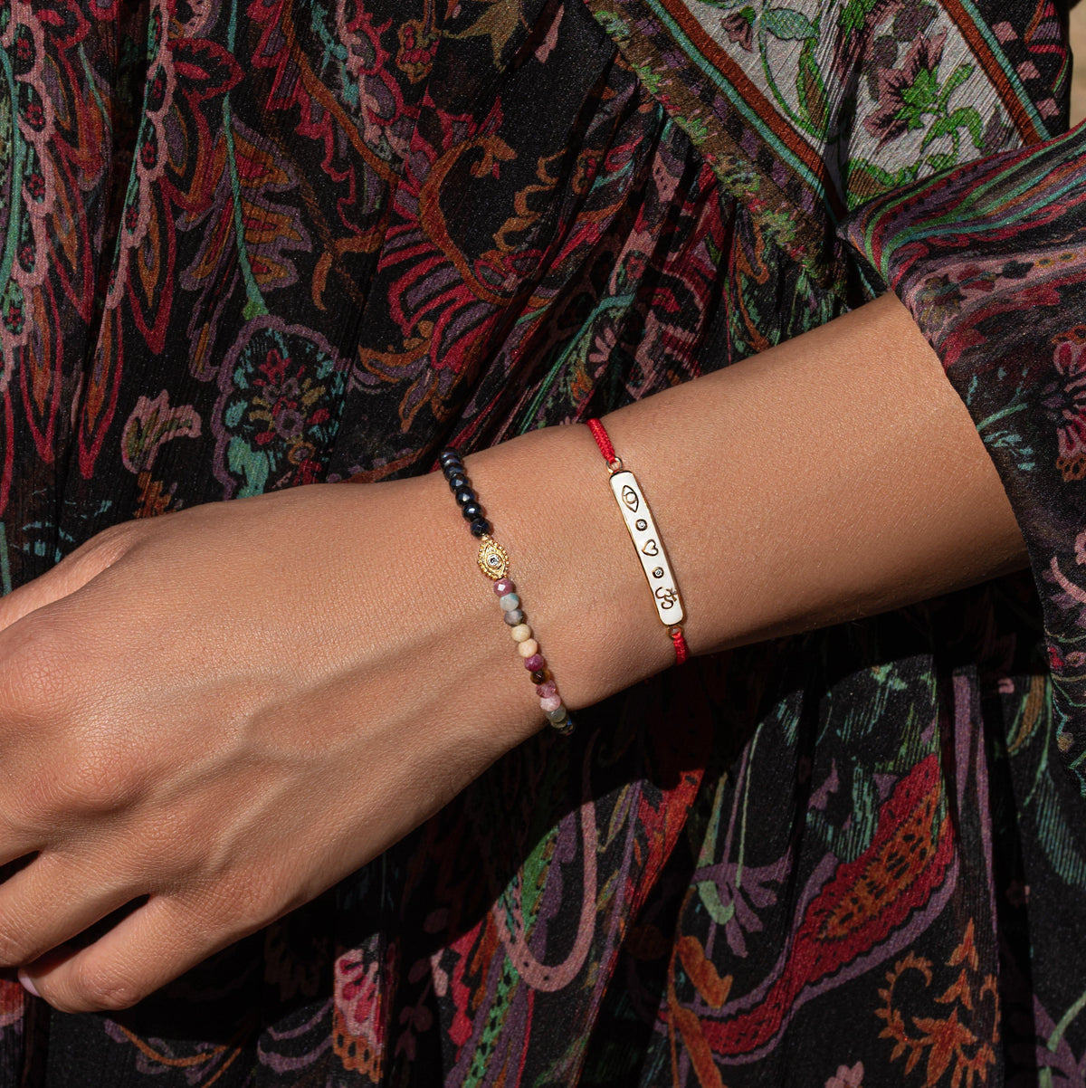 Grounded in Love Evil Eye Tourmaline Hematite Bracelet