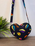 Asya Kente Heart Shaped Crossbody Bag 3