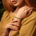 Spiritual Radiance Peridot August Birthstone Evil Eye Bracelet 3