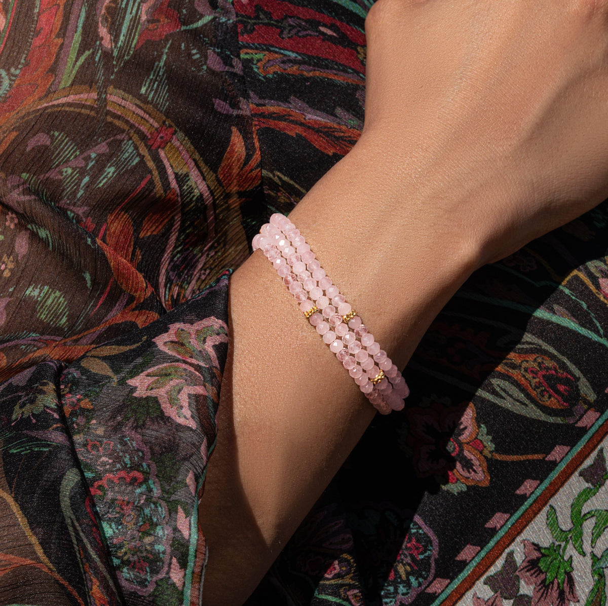 Embrace of Love Rose Quartz Heart Charm Wrap