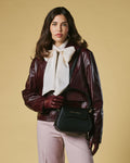 Ottavia (black) - Italian calf leather women's crossbody bag (with shoulder strap) 8