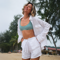 White Cotton Cabana Shorts 3