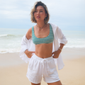 White Cotton Cabana Shorts 7