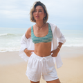 White Cotton Cabana Shorts 7
