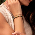 Focused Serenity Ombre Emerald Lotus Charm Bracelet 2
