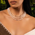 Protective Subtlety - Evil Eye Hamsa Pearl Necklace 2