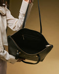 Simona (black) - Italian calf leather women's shoulder bag 4
