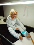 DENIM FLARED SWEATS. 5