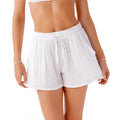 White Cotton Cabana Shorts 1