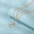 18K Gold Vermeil Crescent Vermeil Necklace 5