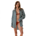 Sage Boyfriend Button Up 1