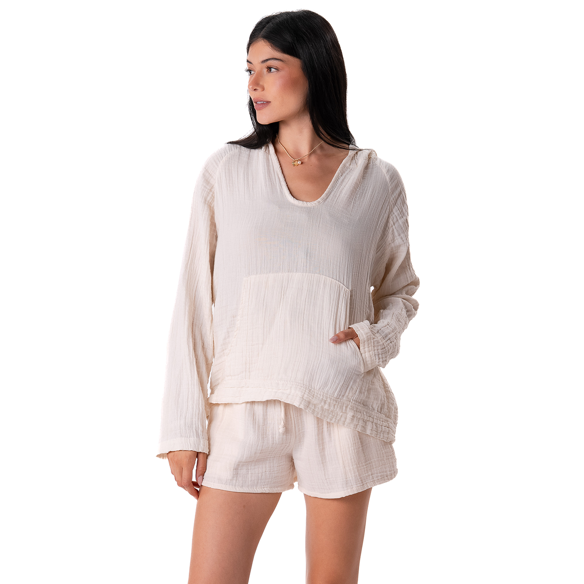 Cream Baja Pullover