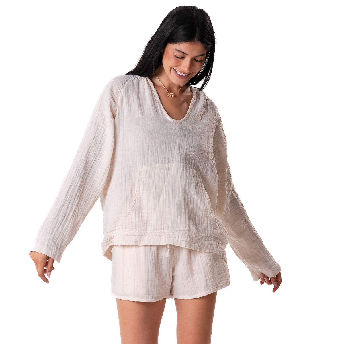 Cream Baja Pullover