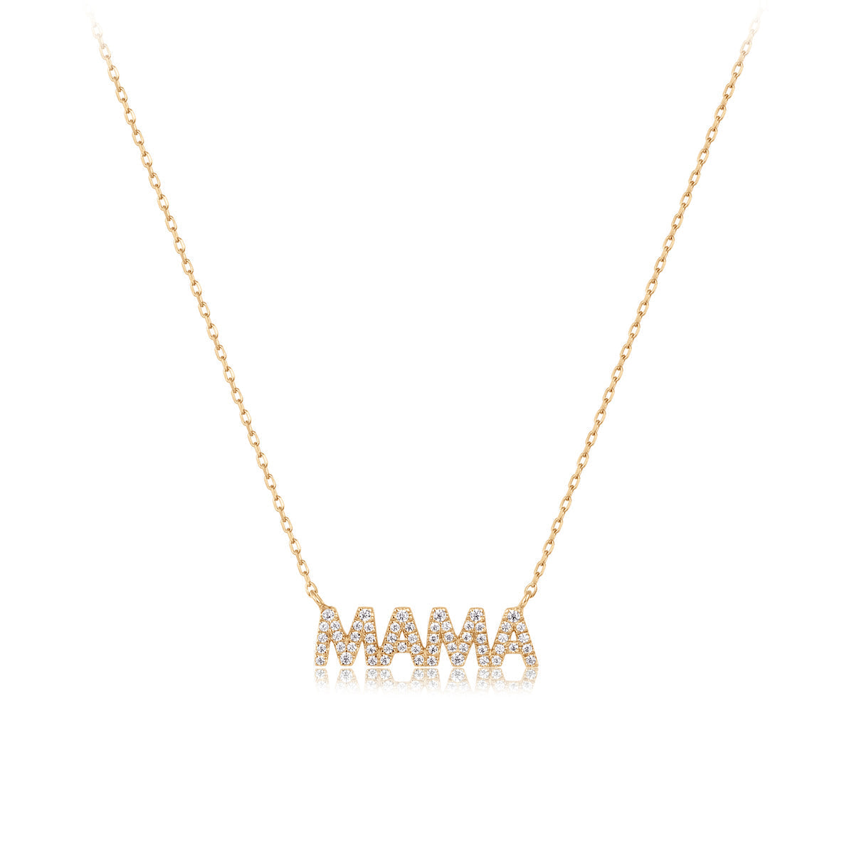 18K Gold Vermeil Mama Necklace