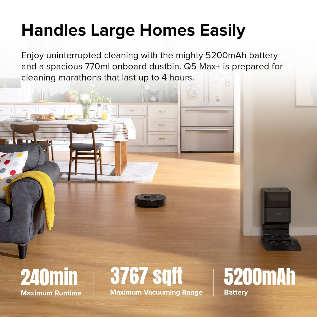 Roborock Q5 DuoRoller+ Robot Vacuum Cleaner with Auto-Empty Dock