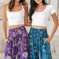 Cosmic Teal Harem Pants 5
