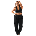 Black Wide Leg Cotton Pants 8