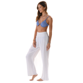 White Wide Leg Beach Cotton Pants 6
