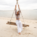 White Wide Leg Beach Cotton Pants 4