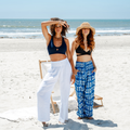 White Wide Leg Beach Cotton Pants 7