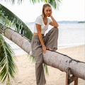 Granite Wide Leg Cotton Pants 2