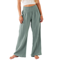 Sage Wide Leg Cotton Pants 1