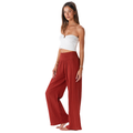Seaside Spice Wide Leg Cotton Pants 4