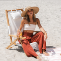 Seaside Spice Wide Leg Cotton Pants 2