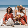Seaside Spice Wide Leg Cotton Pants 3