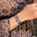 Wise Belief Lapis Enamel Evil Eye Hamsa Bracelet 2