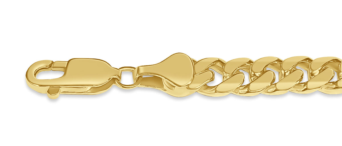 Miami Cuban Solid White/Yellow/Rose Gold Handmade Necklace, 7mm, 16-30 Inch, from 45.8 g