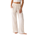 Cream Cotton Cabana Pants 1