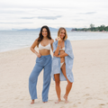 Elemental Blue Cotton Cabana Pants 3