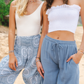 Elemental Blue Cotton Cabana Pants 6