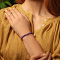 Calming Reflection Amethyst February Birthstone Evil Eye Bracelet 2