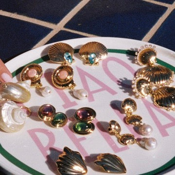 Antibes Earrings in Sea