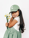 Dusty Sage Letter Baseball Hat 4