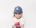 Dusty Blue Letter Baseball Hat 5