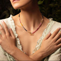 Divine Intervention - Evil Eye Multi Stone Pointer Necklace 2