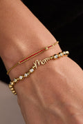 Mom Elongated Crystal Stretch Bracelet 7