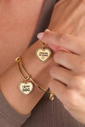 'I Love My Dog' Bangle & Pet Collar Charm Set of 2 2