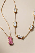PEEPS® Pearlized Bunny Charm Necklace 8